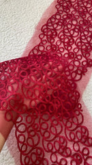 Deep Red 29 Inches Wide Hemline
