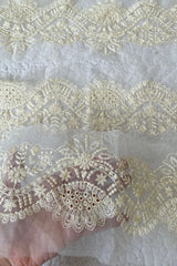 Lemon Neckline+2 Yards Chickankari Border