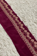 Baroque Luxe Maroon Border (Meter Border)