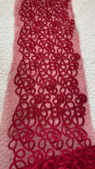 Deep Red 29 Inches Wide Hemline