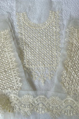 Lemon Neckline+2 Yards Chickankari Border