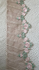 Crimson Floral Border 34 Inches