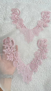 Baby Pink Embroidered Neckline