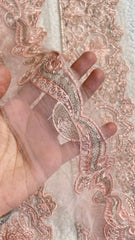 Maria B. Light Pink Set of Borders (Sleeves + Front + Back)