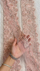 Maria B. Light Pink Set of Borders (Sleeves + Front + Back)