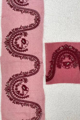Maria B. Maroon Wide Border