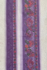 MariaB Floral Purple 29 Inches Both Borders