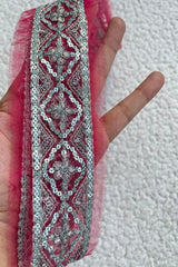Pink Border witn Sequin 1.5 yard