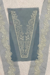 Sapphire Blue Set Neckline with Yard Border