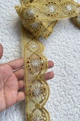 Crossstitch Chikenkari Yard Lace