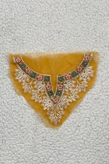3D Handwork Floral Neckline Mustard