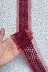 Crossstitch Meroon border 33 inches