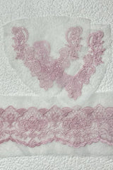 Baby Pink Neckline with Pair of borders