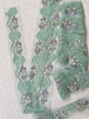 Mushq Soft Color Border with Floral pattern (Yard)