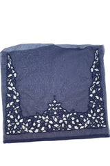 Blue Cutwork Pallu