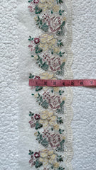 Royal White with Green Pink 34 inches Border