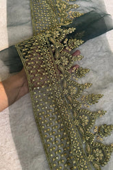 Green Embroidered Hemline