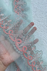 Water Green Yard Sequin Border
