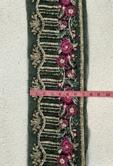 Luxe Bottle Green Pink Yard Border