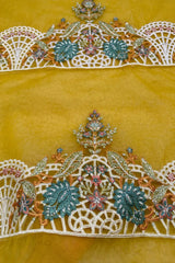Pair of Sleeves Border Mustard