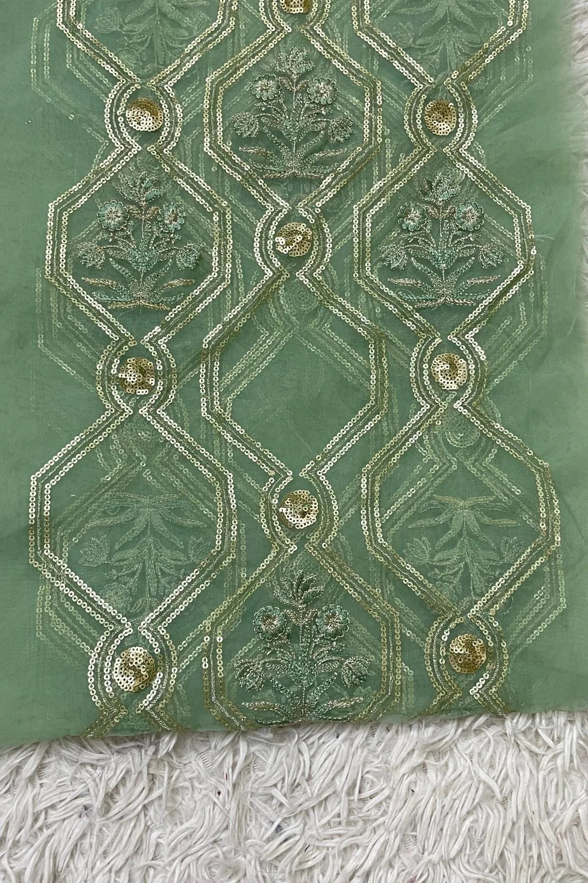 Crimson Wide Luxe Border (Mint Green Color)