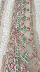 Pastel Colors 29 inches Wide &1 Yard Thin Border