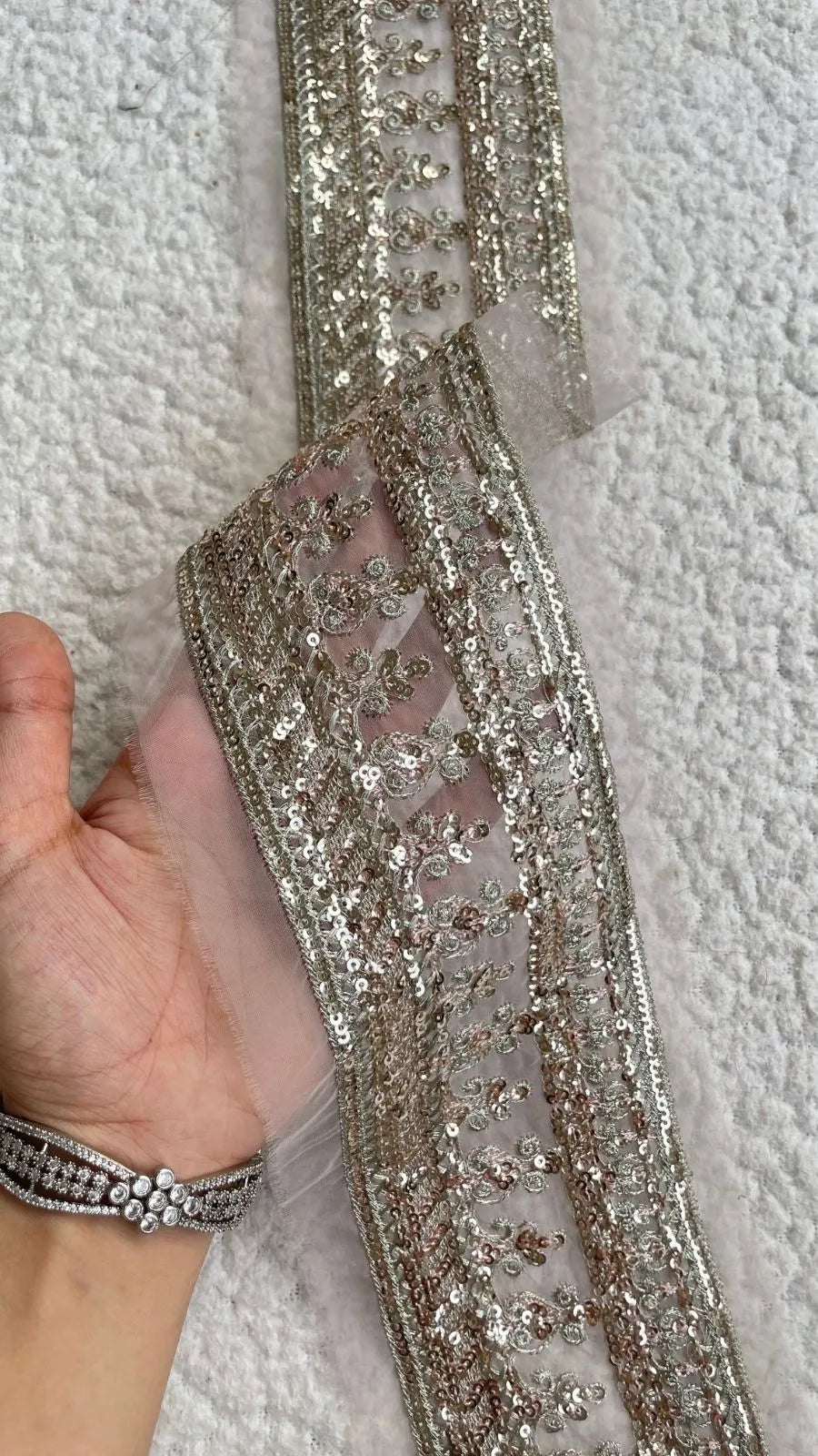 ETHNC Light Pink Luxe Border (27 inches long)