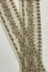 Maria B. Luxe Beige Border (35 inches long)