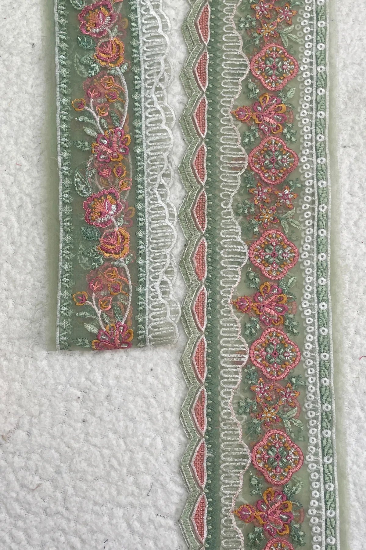 MariaB Floral Green 29 Inches Both Borders
