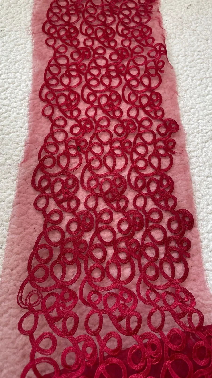Deep Red 29 Inches Wide Hemline