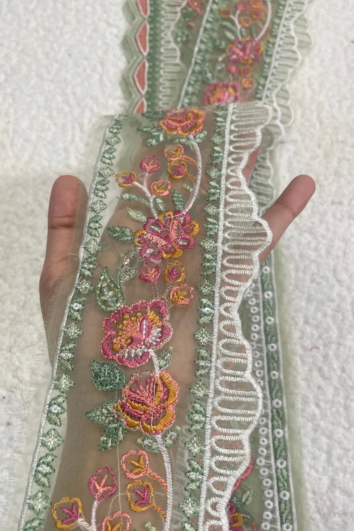 MariaB Floral Green 29 Inches Both Borders