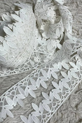 Dyeable 3D Milky Lace Big Leaf