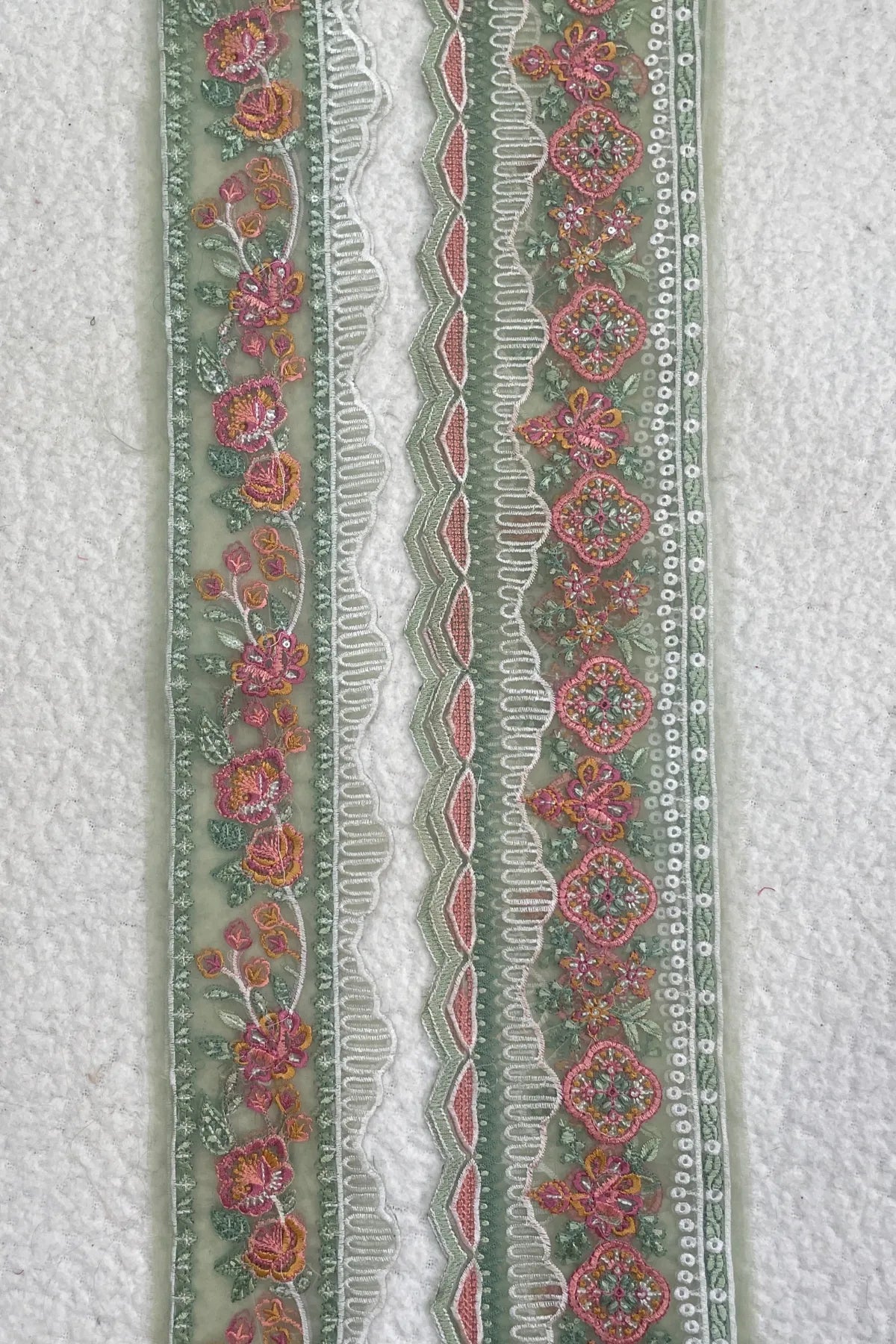 MariaB Floral Green 29 Inches Both Borders