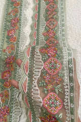 MariaB Floral Green 29 Inches Both Borders