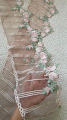Crimson Floral Border 34 Inches