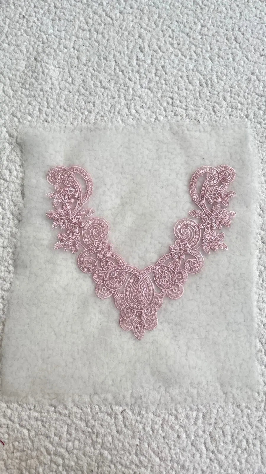 Baby Pink Embroidered Neckline
