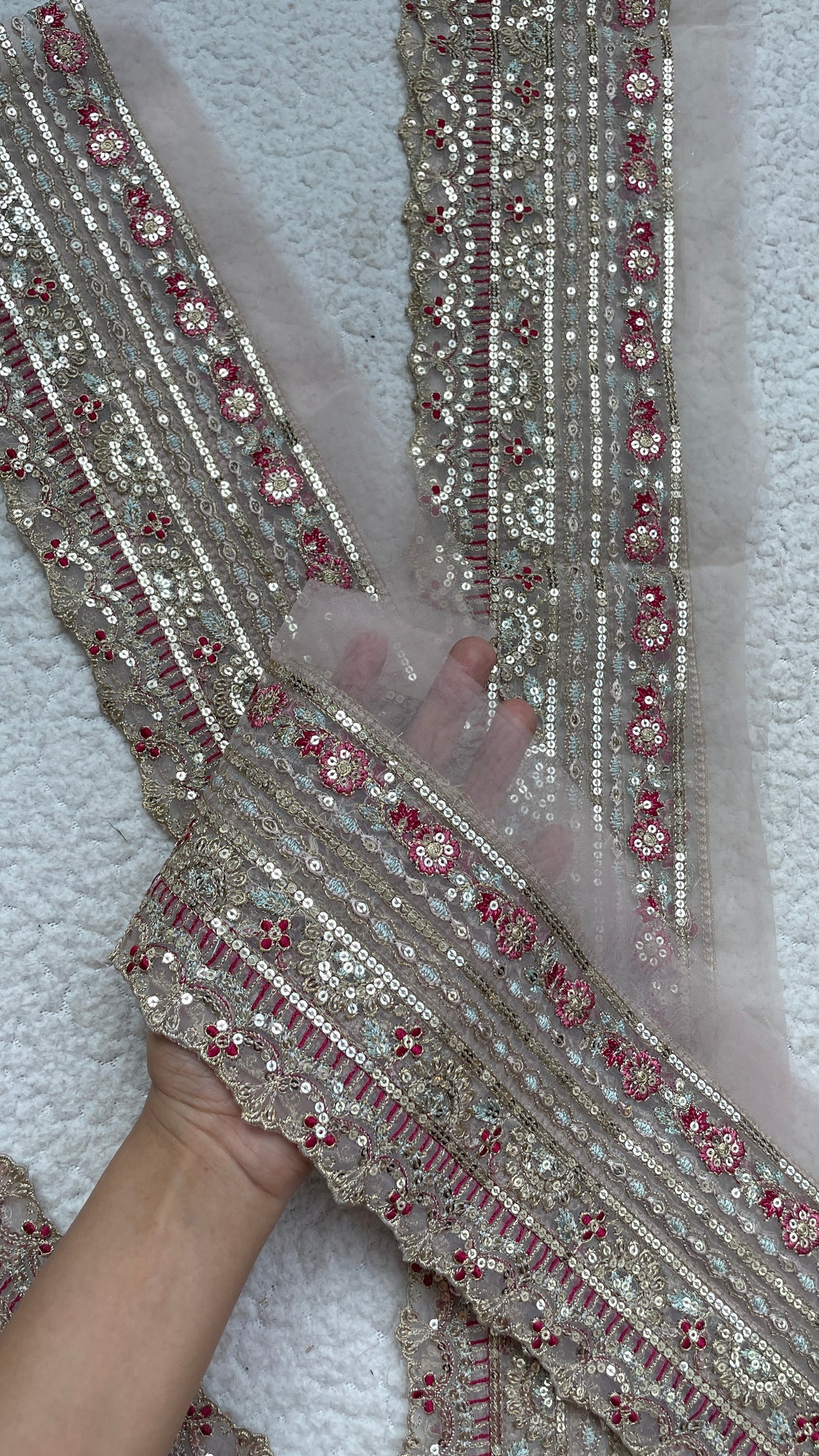 Colorful Yard Border with Sequin