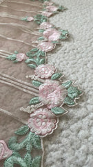 Crimson Floral Border 34 Inches