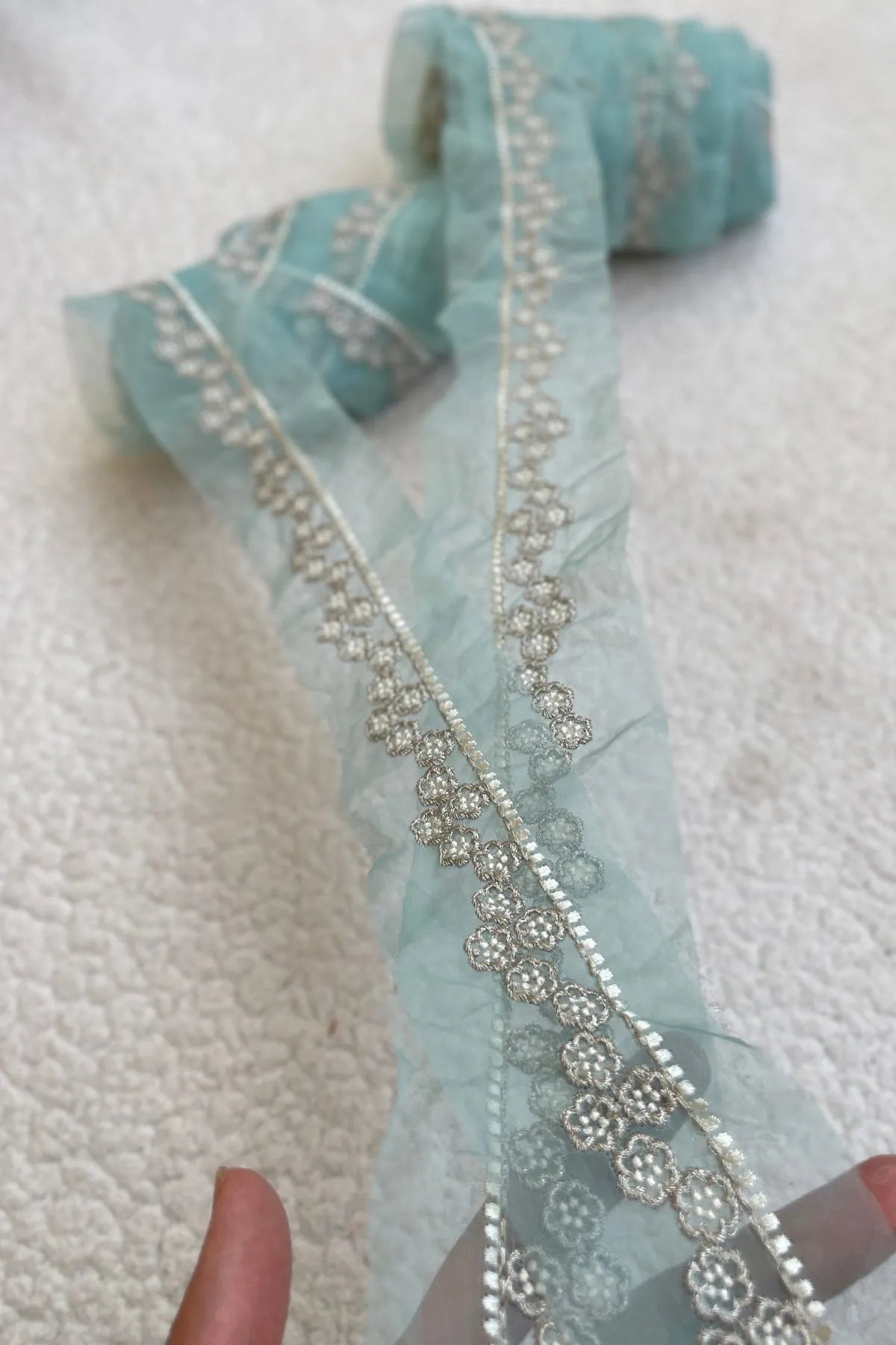 ETHNC Aqua Dupatta Patti (9 yards)