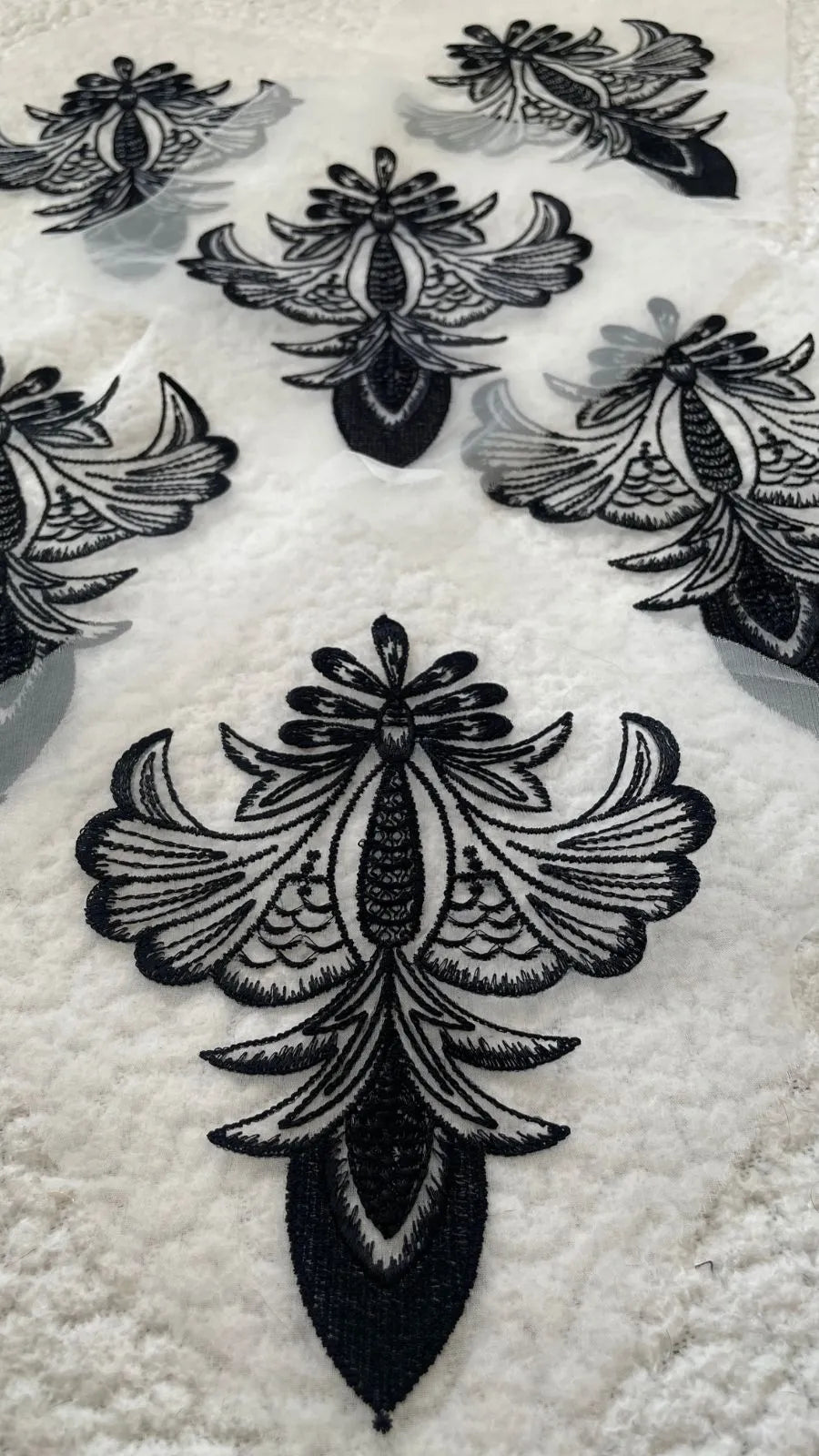 Black Embroidered one Bunch
