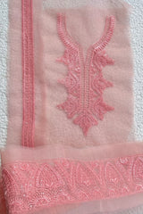Sapphire Pink Neckline + Yard thin border + 32 inches thin Border
