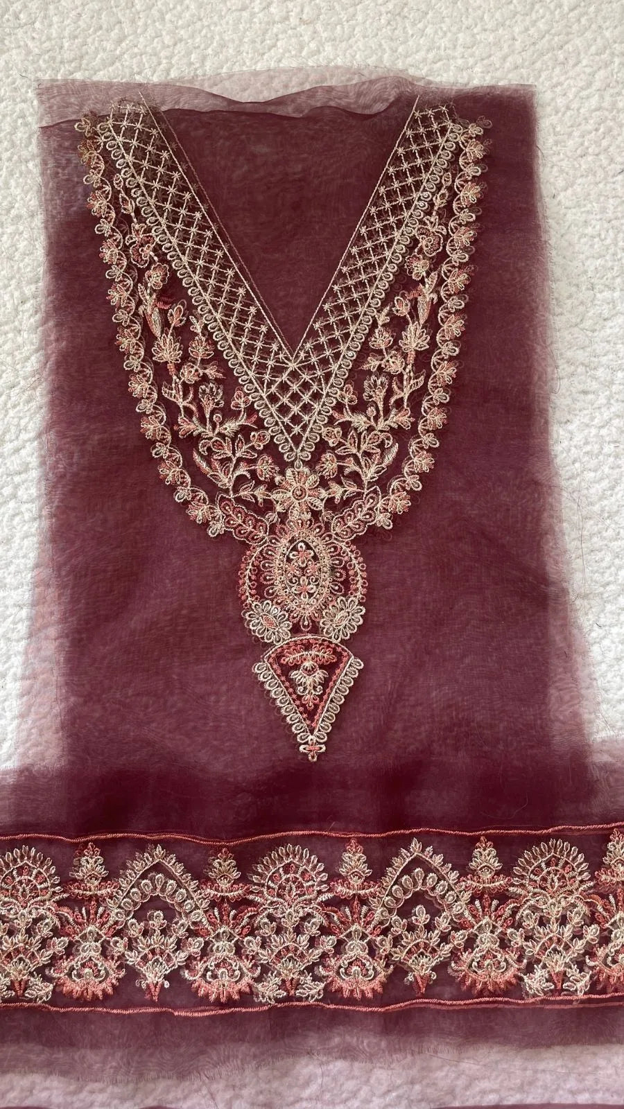 Sapphire Chocolate Sequin Set with Yard Border