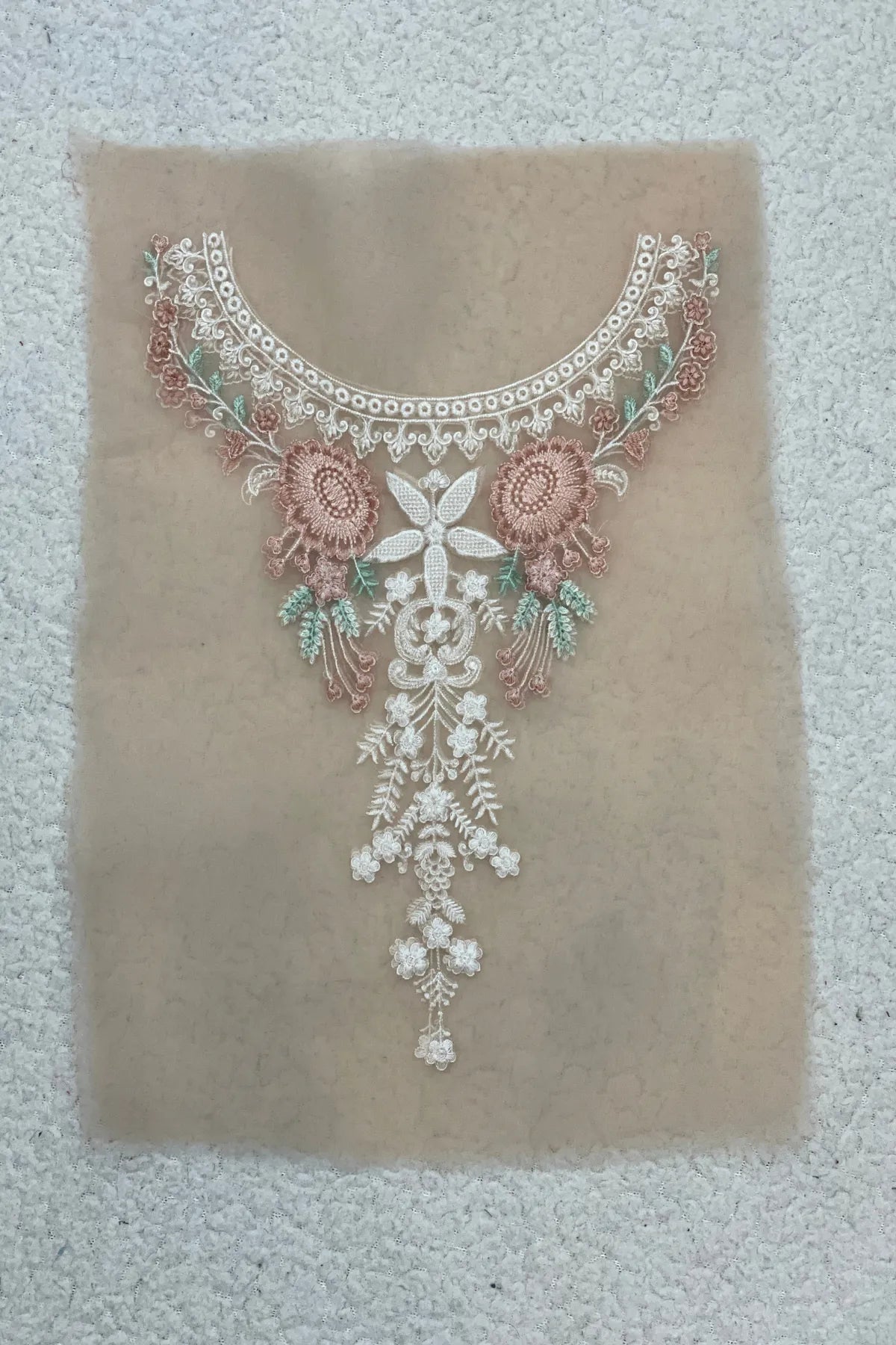 Sapphire Peach Neckline