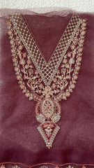 Sapphire Chocolate Sequin Set with Yard Border