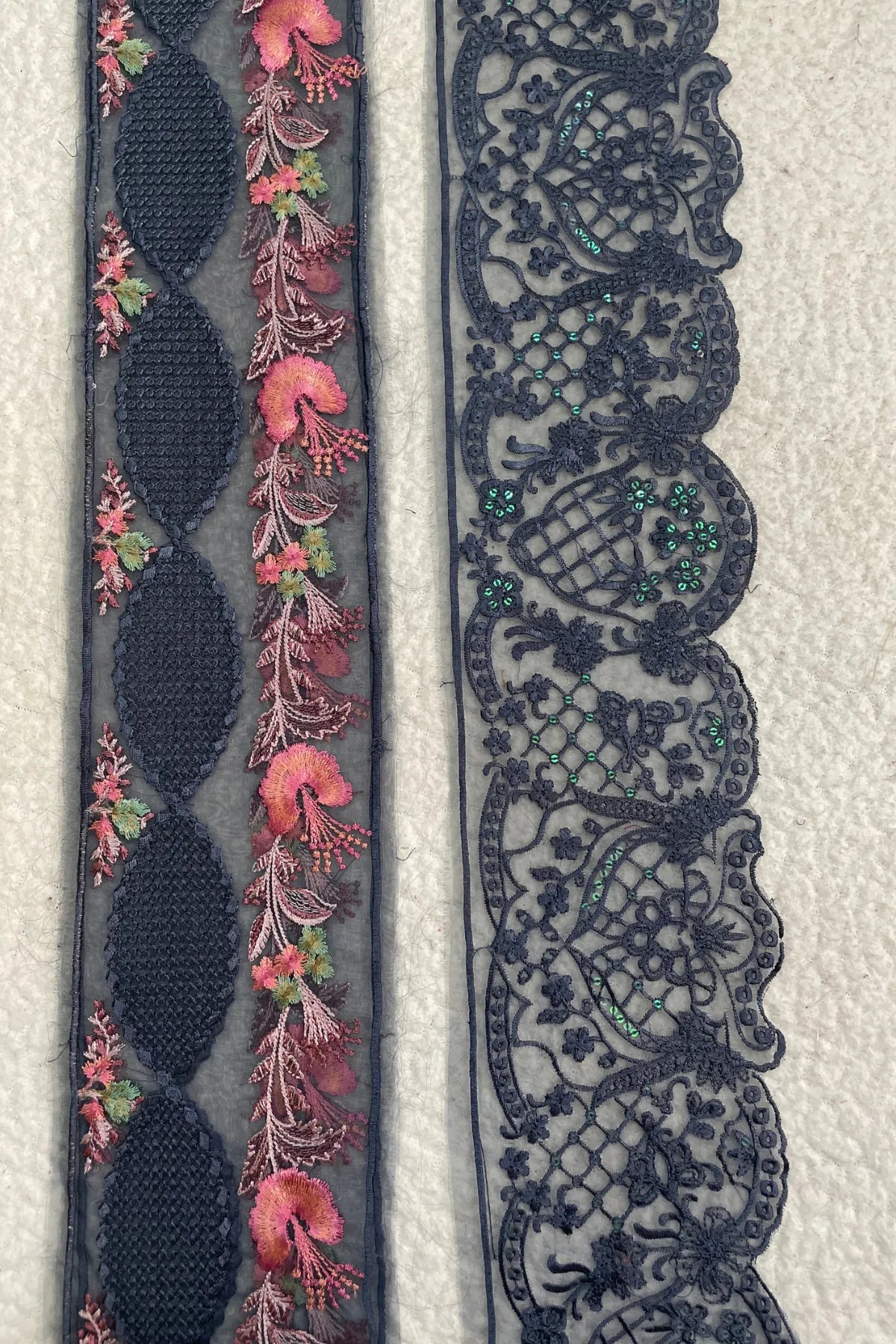 MariaB Floral Grey 28 Inches Both Borders