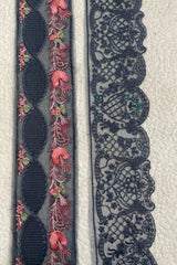 MariaB Floral Grey 28 Inches Both Borders