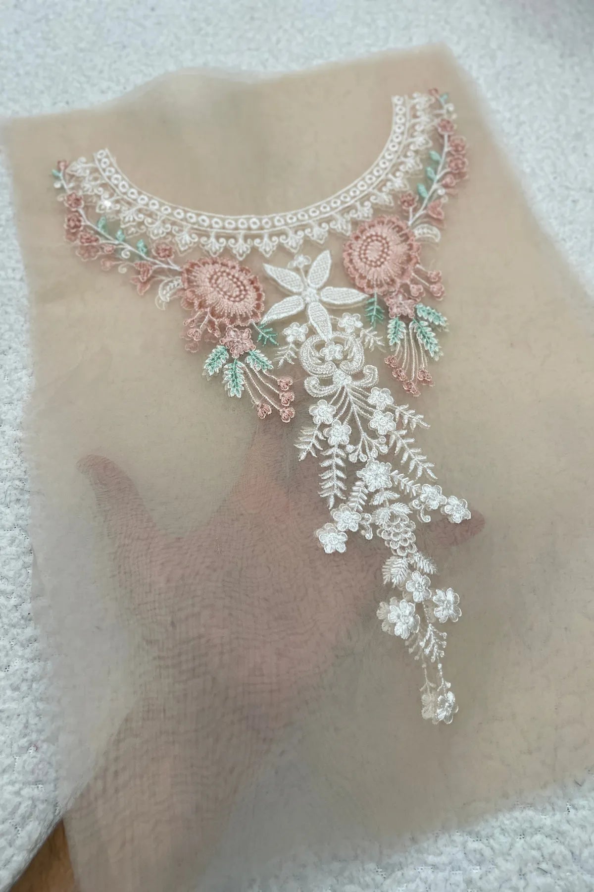 Sapphire Peach Neckline