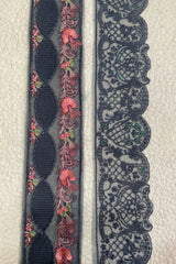 MariaB Floral Grey 28 Inches Both Borders