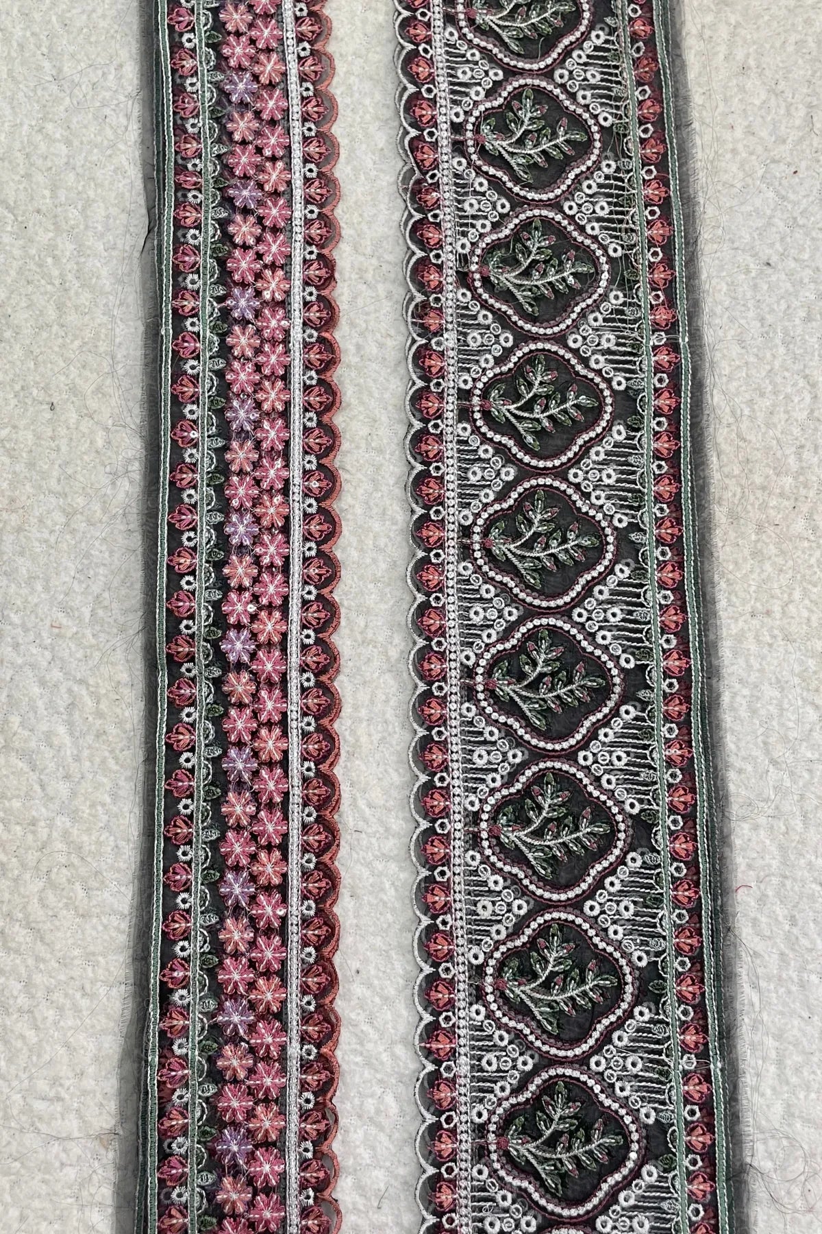 MariaB Floral Black 29 Inches Both Borders