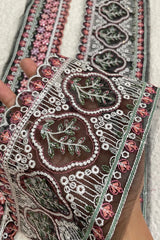 MariaB Floral Black 29 Inches Both Borders